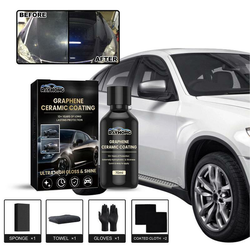 Mobil Graphene lapisan keramik Anti UV tahan air kekerasan lampu depan mobil lapisan kaca poles berlapis kristal Aksesori Mobil