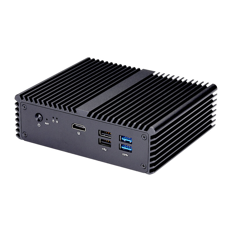 Qotom Mini pengiriman gratis PC 5 * I225-V B3 2.5G Lan N4000 J4125 Pfsense Firewall Router Mini PC Q750G5