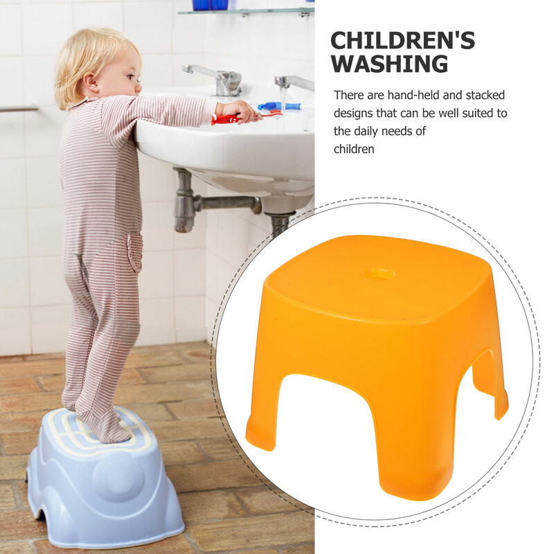 Taburete pequeño de plástico para baño, taburete portátil para cambiar zapatos, muebles para niños