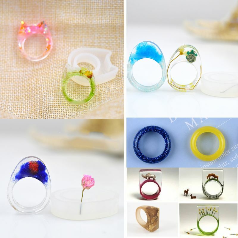 652F Stereo Ring Shape Silicone Mold Fish Shaped Molds Children DIY Casting