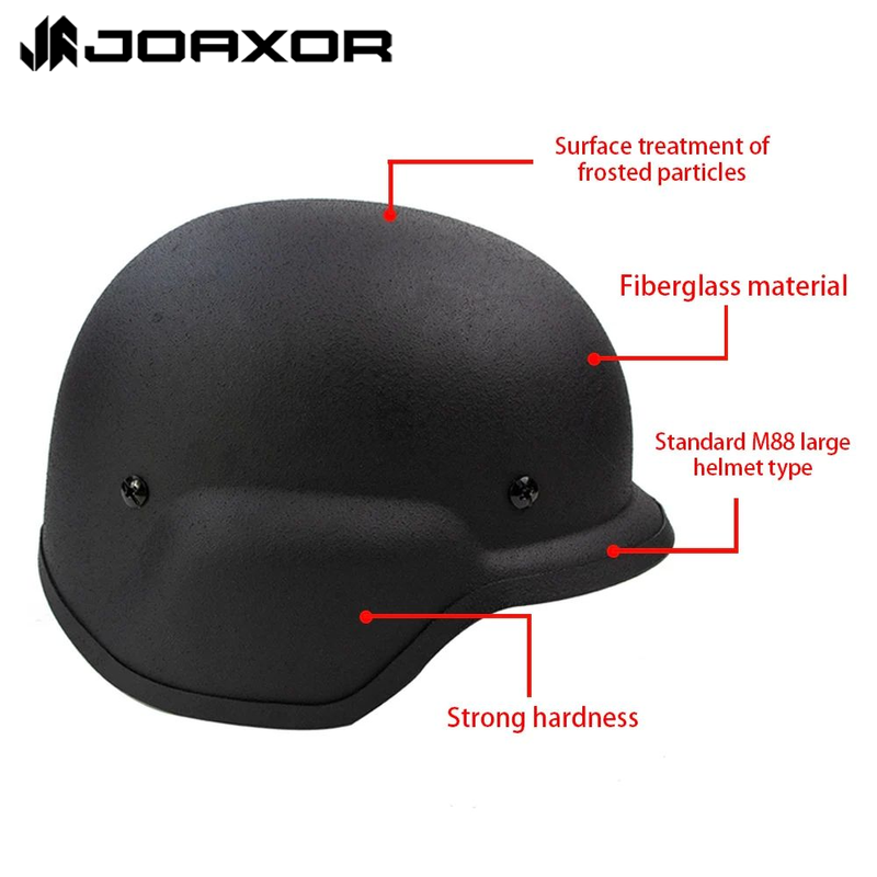 JOAXOR-M88 Steel capacete protetor tático, à prova de explosão, adequado para esportes ao ar livre, caça, treinamento de combate, FRP