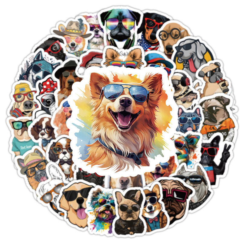 Animal Graffiti adesivo de desenho animado para decoração, óculos, cachorro, iPad, computador, bagagem, capacete, copo de água, guitarra, DIY, clipart, brinquedo, novo, 2024