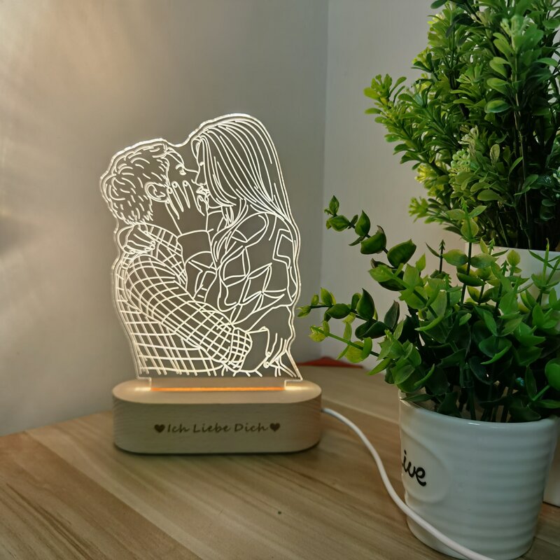 60 Pcs Customized Photo 3D Night Light for Gift VIP-Dropshipping