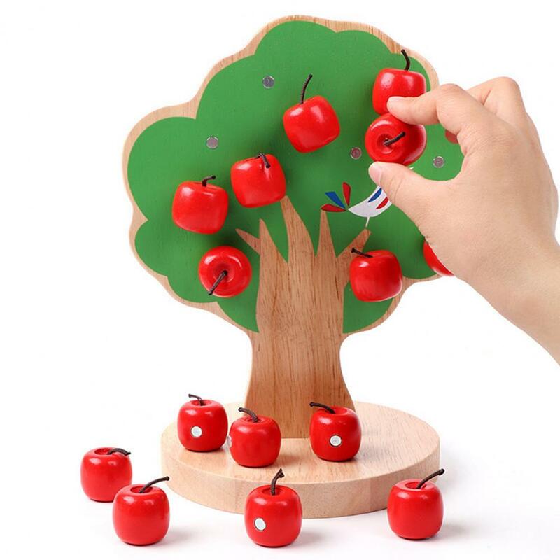 Jouets de fruits en bois pour l'entraînement à la pensée logique, cultiver la force des bras, dos, mouvement de la main, détaillé, comptage
