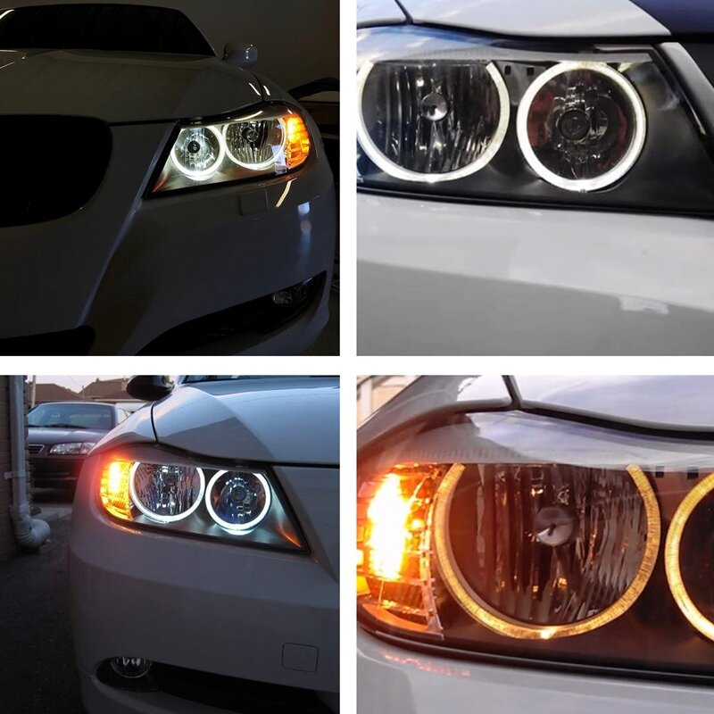 Bombillas LED de marcador de ojo de Ángel, luz blanca de xenón de alta potencia de 20W, piezas, para BMW E90 3 Series 2006-2008, piezas de repuesto