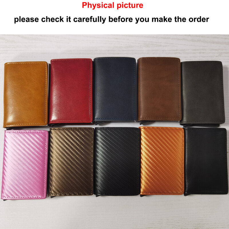 RFID Kreditkarten inhaber Männer Brieftaschen Bankkarte halter Fall kleine Leder schlanke dünne magische Mini Brieftasche Smart minimalist ische Brieftasche