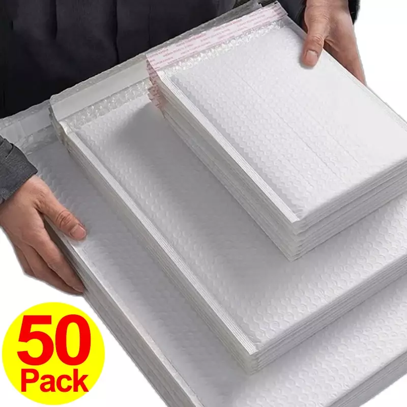 Multi-size White Bubble Envelopes Bag Thicken Waterproof Foam Bubble Shipping Envelope Bags Self Seal Packing Bags 11/15/23cm
