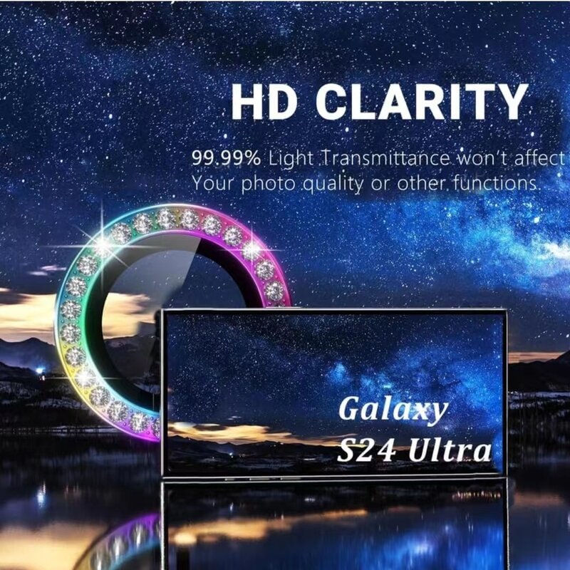 Protecteur d'appareil photo coloré pour Samsung, étui en métal, protecteurs d'objectif d'appareil photo, accessoires pour Samsung S24, S24 Plus, S24Ultra, 5G