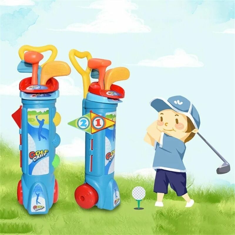 조기 교육 어린이 골프 세트, 미니 퍼터 야외 장난감, 어린이 연습 골프 플라스틱 골프채 골프 세트, 유아용 장난감