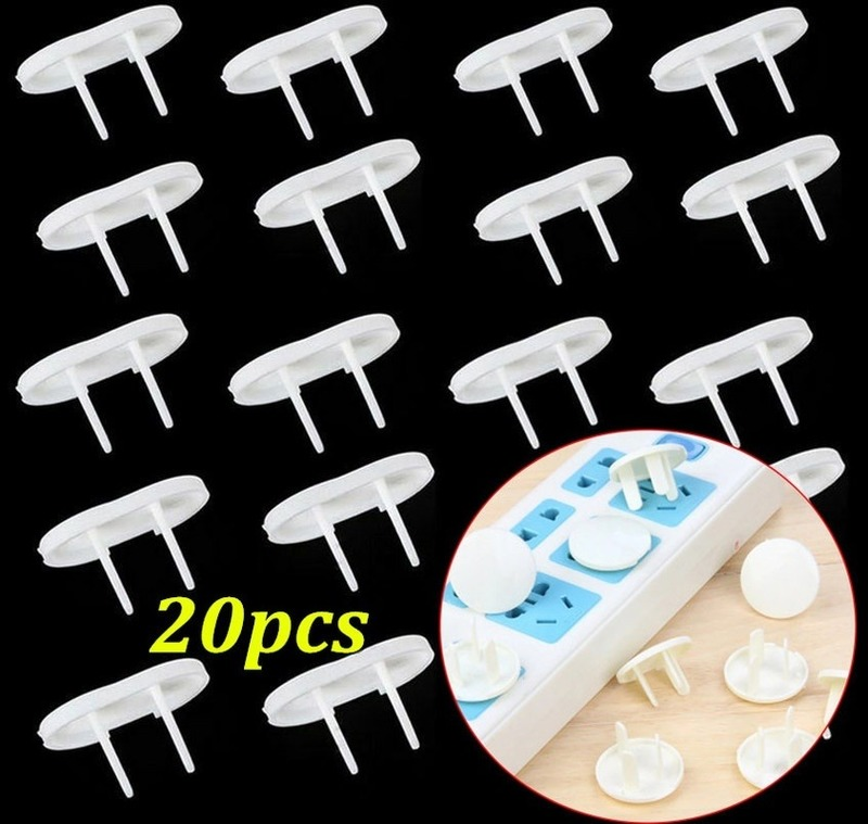 20Pcs Power Socket Electrical Outlet Plug Baby Kids Child Safety Guard Protection Anti Electric Shock Plugs Protector Cover A+