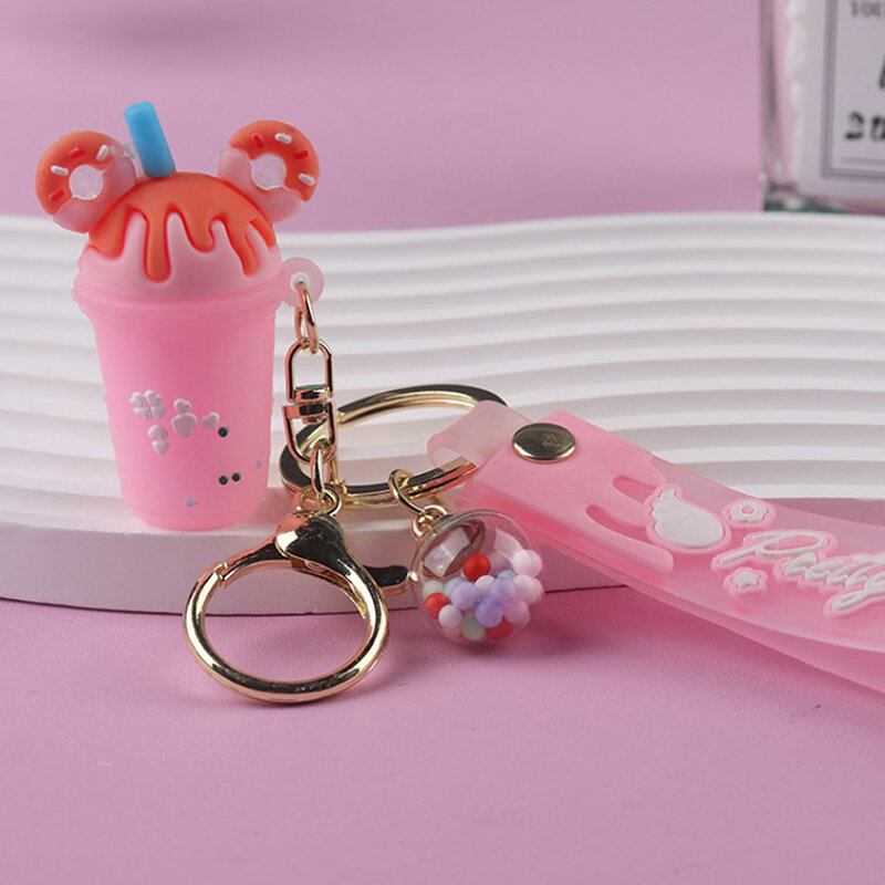 Personalidade Criativa Ice Cream Shape Keychians Para As Mulheres Cute Car Bag Keychain Decore Mulheres Acessórios Tendência Jóias