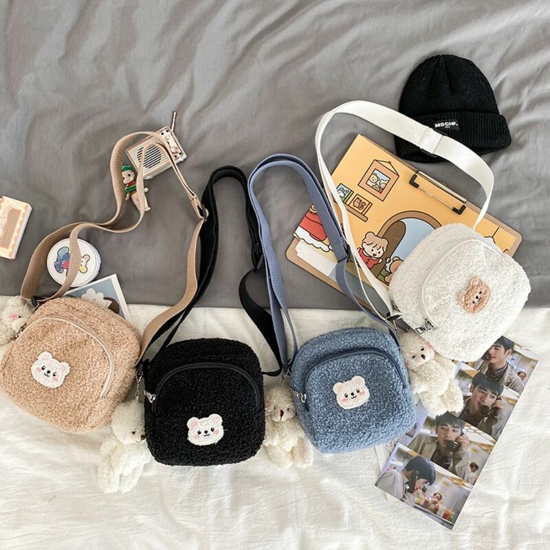 프린트 봉제 크로스바디 백, 올매치 장난감 선물, 여성용 핸드백, 작은 봉제 숄더백, 귀여운 작은 가방, 한국 스타일 핸드백