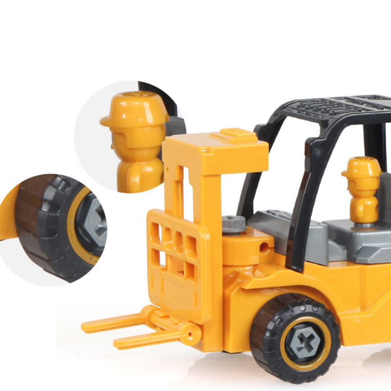 الأطفال شاحنة تحميل التفريغ البلاستيك DIY بها بنفسك شاحنة لعبة تجميع الهندسة سيارة مجموعة الاطفال ألعاب تعليمية لصبي الهدايا
