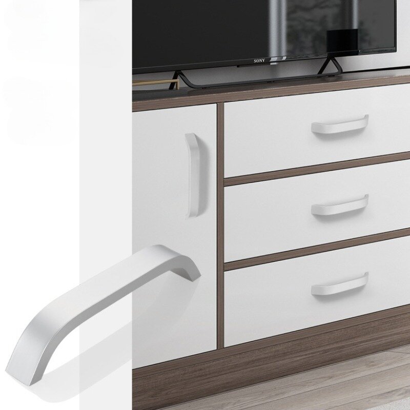 WEPICK Kitchen Cabinet Knobs and Handles Black Furniture Handle for Cabinet Drawer Pulls Hardware 96mm/128mm/160mm/192mm