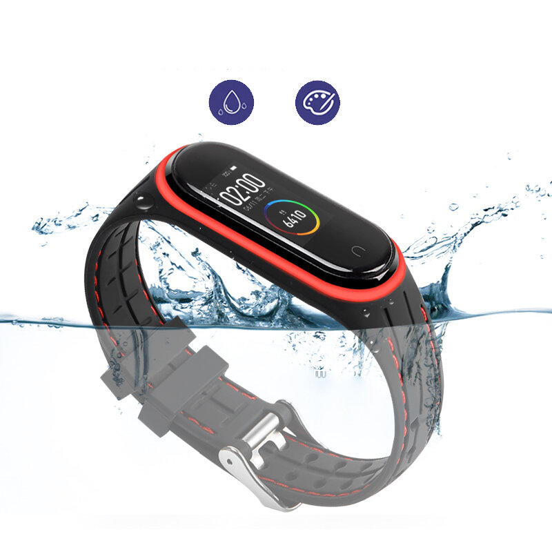 Pulseira de silicone para xiaomi mi banda 6 7 pulseira esporte smartwatch acessórios substituição cinto miband5 mi banda 3 4 5 6 7 cinta