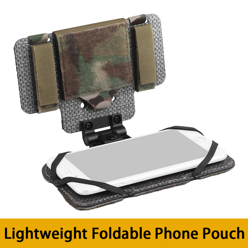 Outdoor Navigation Board Mobile Phone Holder Flip-down Device Panel Pouch MOLLE/PALS Tactical Vest Plate Carrier Sports Hunting
