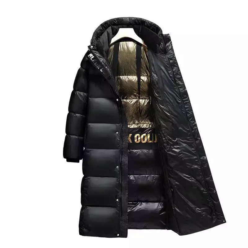 Winter New Black Gold Down Coat White Duck  Jacket with Hood Casual Over Size Autumn  Warm Loose Thick Short Outwear