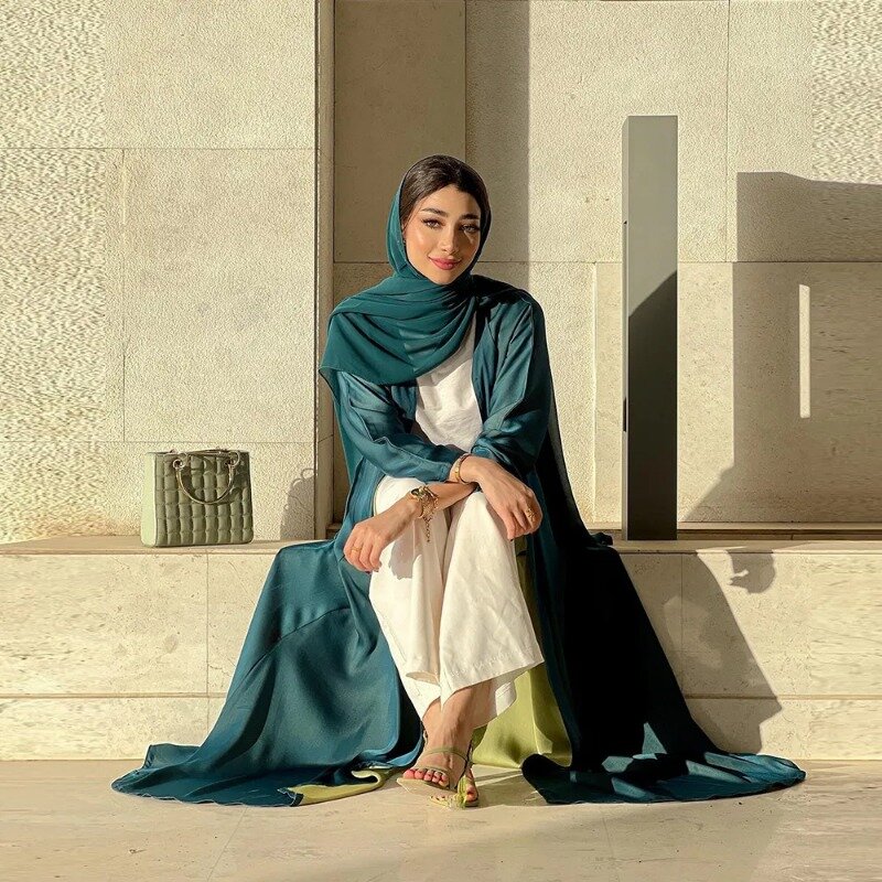 Vestidos donne musulmane Dubai Abaya Hijab Dress Kimono Cardigan caftano Ramadan Robe Femme Musulman abiti da sera islamici Maxi