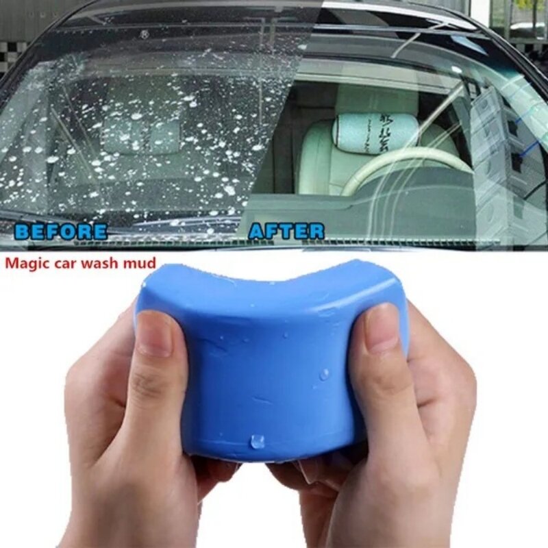 Barra de arcilla mágica para lavado de coches, herramientas de limpieza de vehículos, detalles, azul, Mini lavadora de mano, 100g