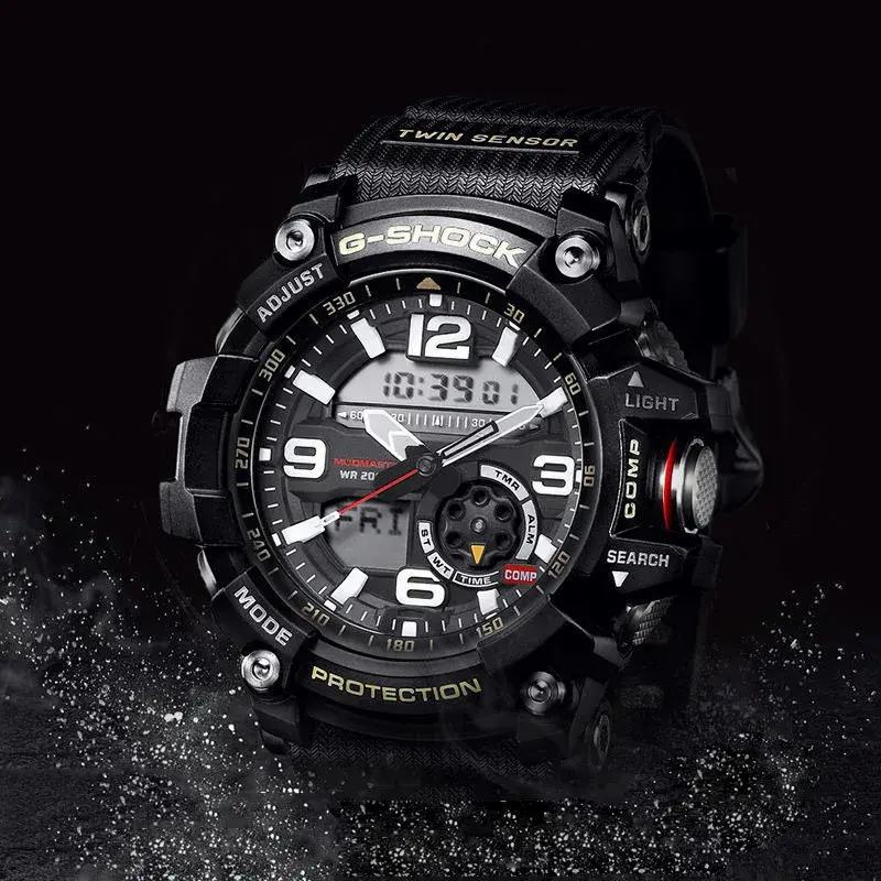 Relógio masculino G-SHOCK GG-1000, Little Mud King Shock, o relógio esportivo impermeável e à prova de lama do mundo, display duplo, marca de luxo