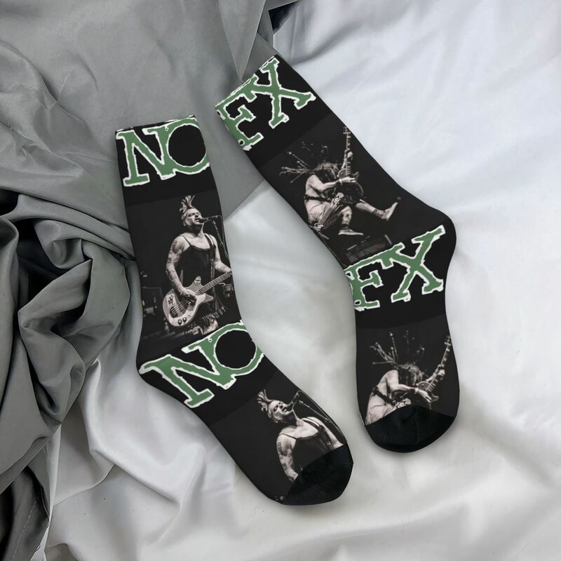 Hip Hop Vintage Singing Crazy Men's compression Socks Unisex N-Nofx Harajuku Seamless Printed Funny Novelty Happy Crew Sock Boys