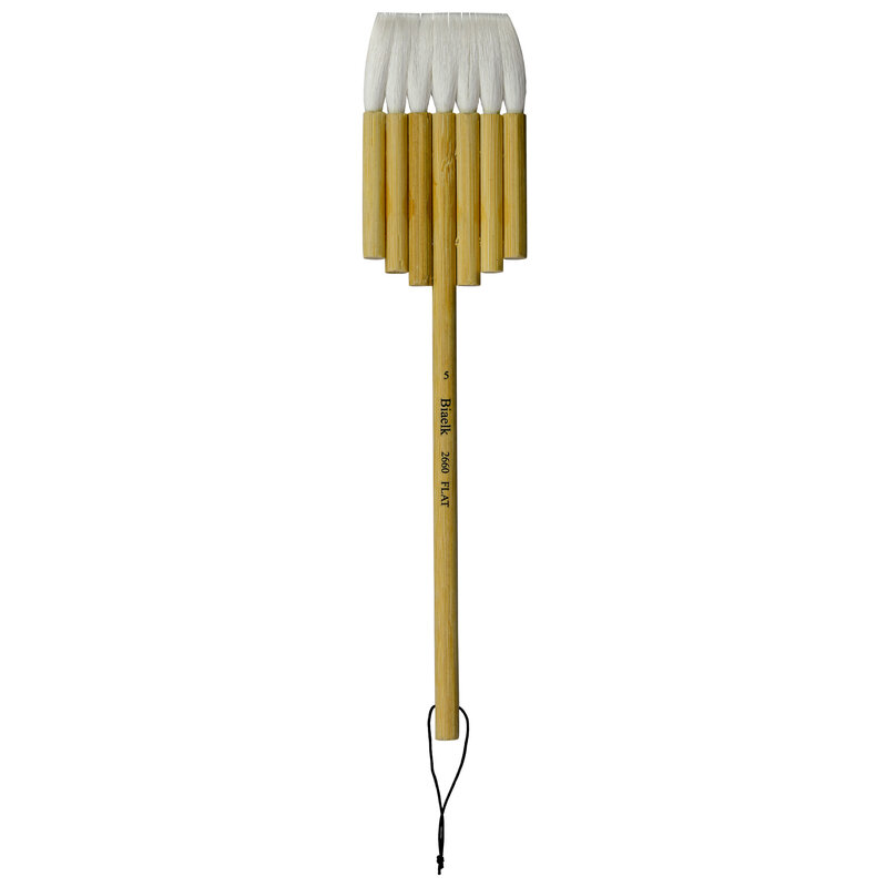 Alta qualità 3PC 2660 capelli di capra piatti manico in bambù forniture artistiche pennello per artisti ad acquerello