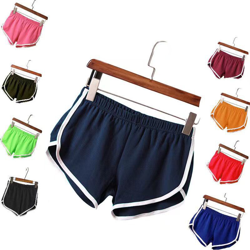 Nieuwe Dameskleding Shorts Ademende Sport Zomer Thuis Casual Effen Kleur Modieuze Yoga Strand Candy Color Hotpants Shorts
