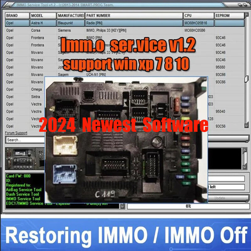 2024 Nieuwste Verkopende Edc 17 Immo Service Tool V1.2 Auto Diagnostische Software Pincode En Immo Off Works Zonder Registratie