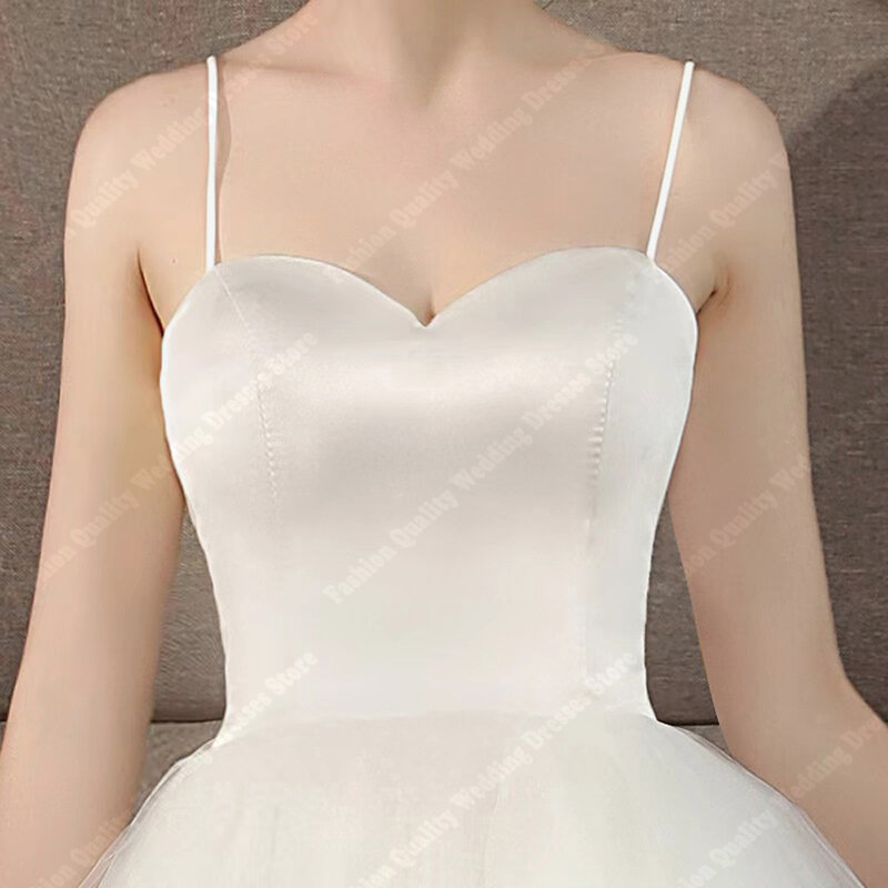 جراس-فساتين زفاف قصيرة نسائية ، تول كلاسيكي ، فساتين زفاف على شكل حرف A ، تصميم من القماش اللامع ، فستان أميرة ،!