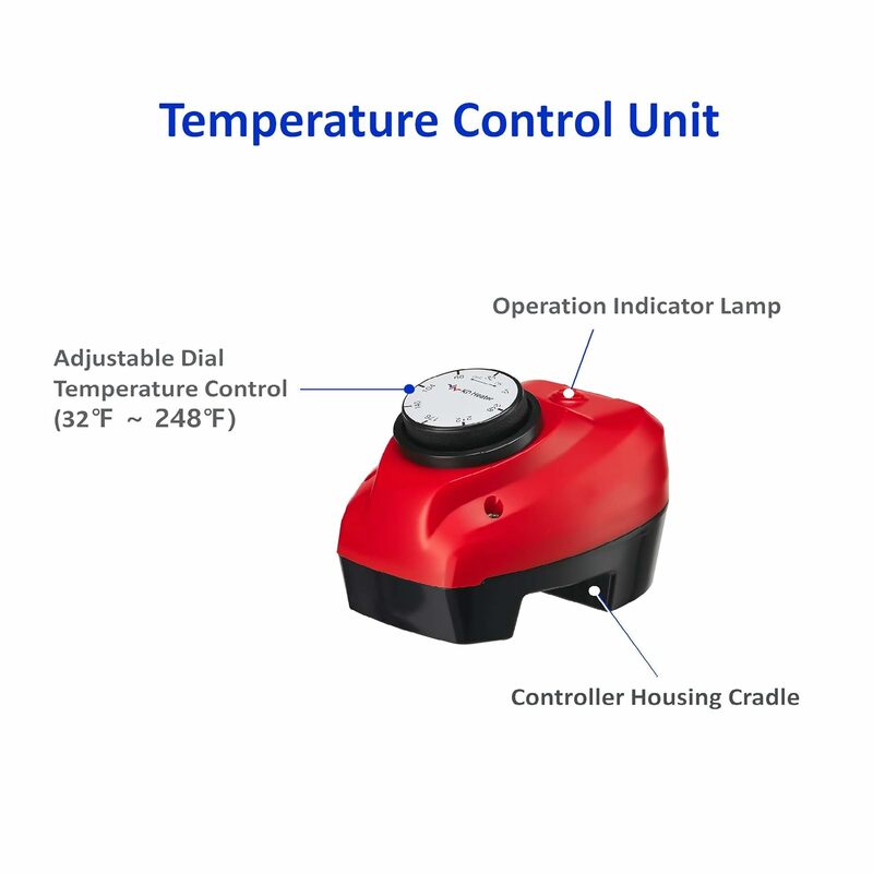 KD 1300W Immersion Bucket Water Heater, Auto Shutoff, Overheating Prevention, Auto Water Level Senor, Adjustable