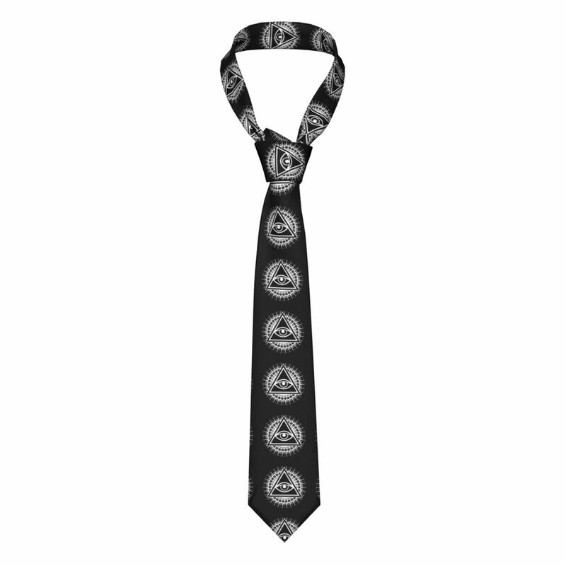 Gravata casual fina de gola estreita masculina, gravatas magras clássicas, olho de Deus que tudo vê, acessórios presente