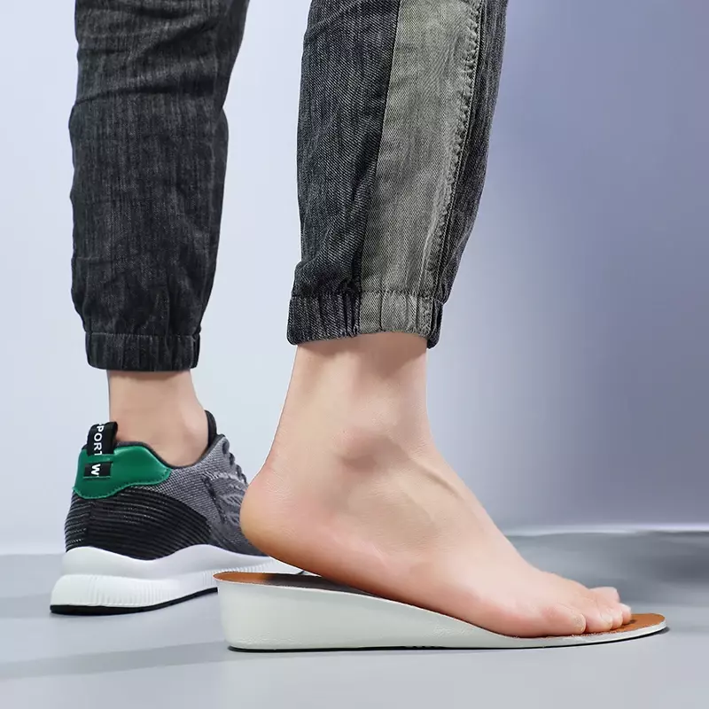 Sapatos de elevação de malha macia respirável para homens, tênis de elevação invisível, mais altos para o verão, sapatos casuais relaxados, 6cm