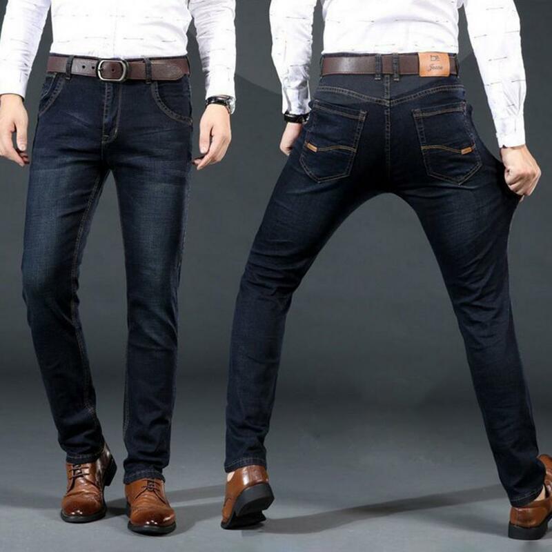 Homens Jeans Chic Calças Longas Verão Primavera Jeans Colorfast Homens Calças Calças Jeans Verão Primavera Jeans Roupas Masculinas