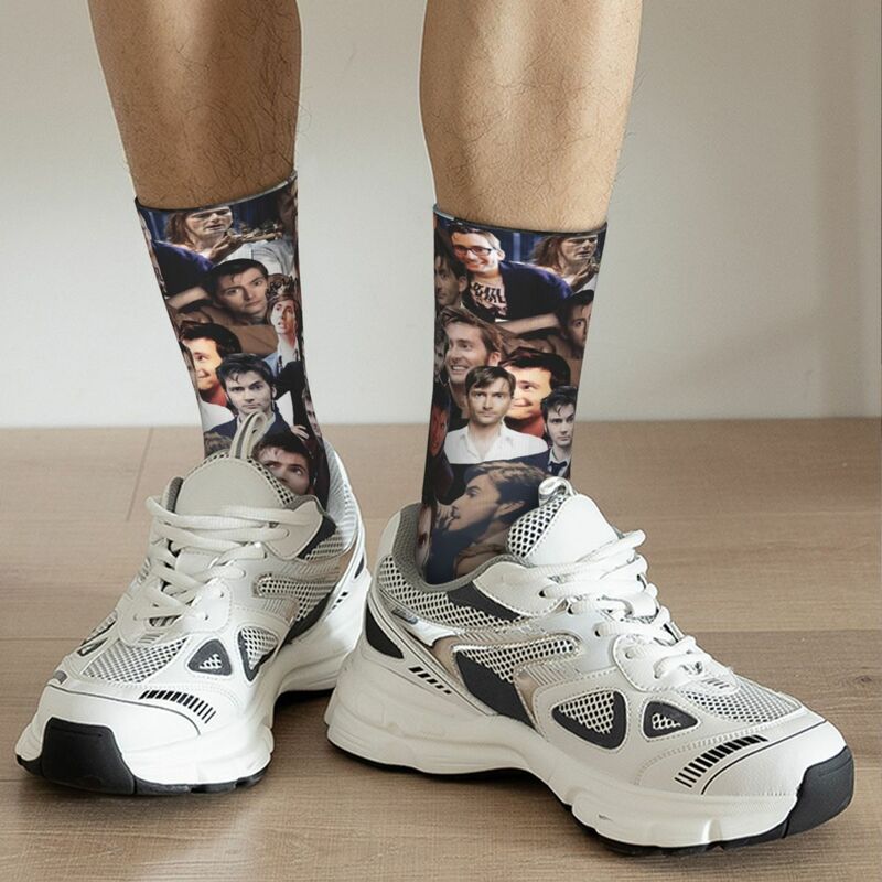 Женские носки Harajuku в стиле ретро, коллаж Давида теннана, мягкие смешные спортивные носки для всех сезонов