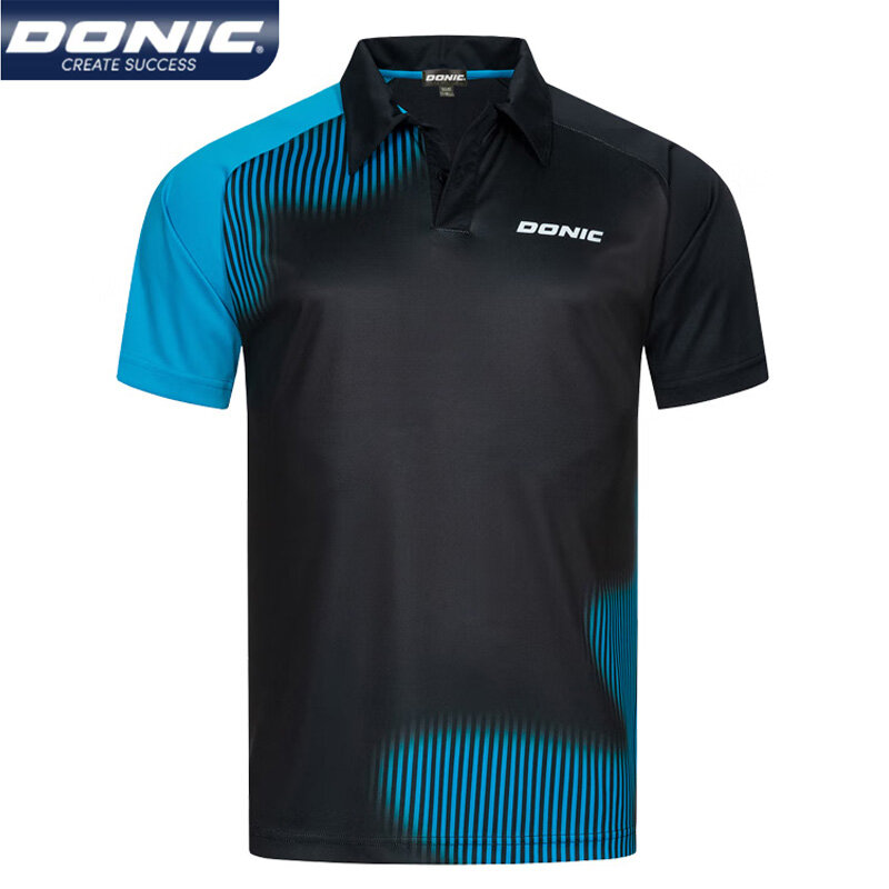 DONIC-Camisa de tênis de mesa para homens e mulheres, camiseta respirável de manga curta Ping Pong, camisa esportiva seca rápida