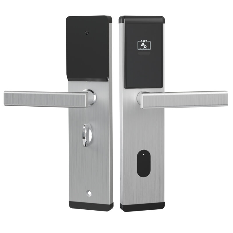 Cerradura de seguridad sin llave de diseño único, tarjeta deslizante, cerraduras de puerta de Hotel para sistema de Control de acceso de habitación