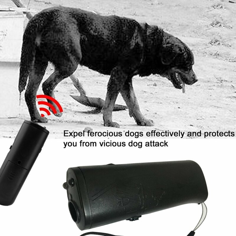 Cd-100ポータブル超音波手動吠え防止装置,犬のトレーニングペットストレクター,3 in 1デバイス,吠え防止