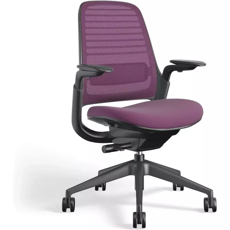 Sedia da ufficio-sedia da lavoro ergonomica in moquette con ruote aiuta a migliorare la produttività controllo del peso, supporto per la schiena e supporto per il braccio