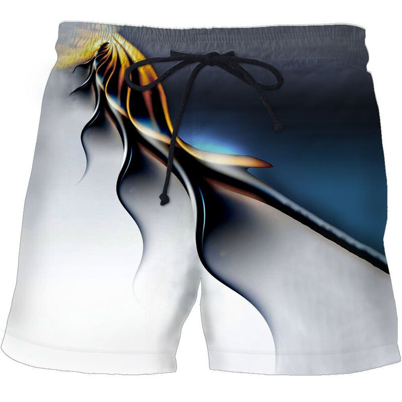 กางเกงขาสั้นลำลองสำหรับผู้ชายสำหรับฤดูร้อนกางเกงขาสั้นชายหาดพิมพ์ลาย3D กางเกงว่ายน้ำ Surf เท่กางเกงฮาวายกางเกงขาสั้นน้ำแข็งเสื้อผ้าเด็กแห้งเร็ว