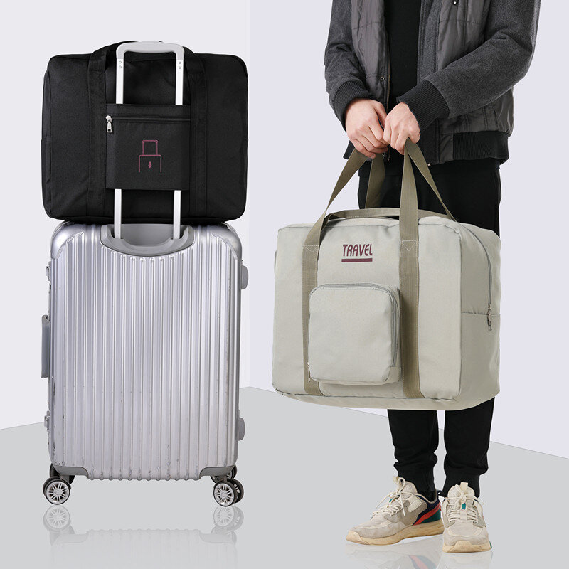 Bolsa de equipaje de viaje plegable impermeable, Cubo de embalaje de fin de semana, organizador de viaje de negocios, bolso de mano grande, XA404C