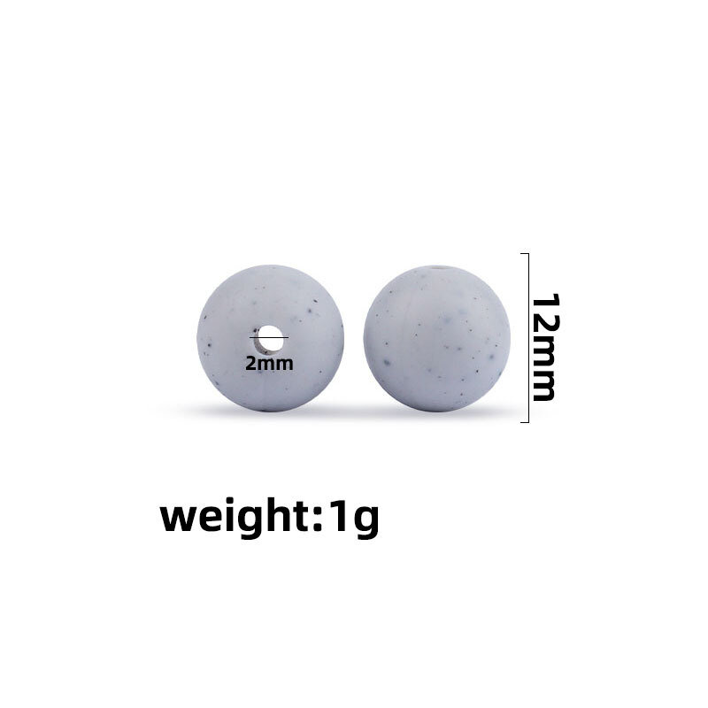 12mm 30 teil/los Spot Silikon Baby Zahnen Perlen für Schnuller Kette Halskette Zubehör Safe Food Grade Pflege Kauen BPA freies