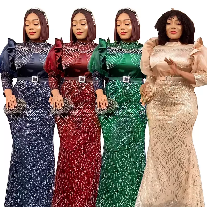 Элегантные длинные платья для свадебной вечеринки для женщин, модель 2024 года, Женская Роскошная Роба в африканском стиле, Дашики, Анкара, наряды, Халат