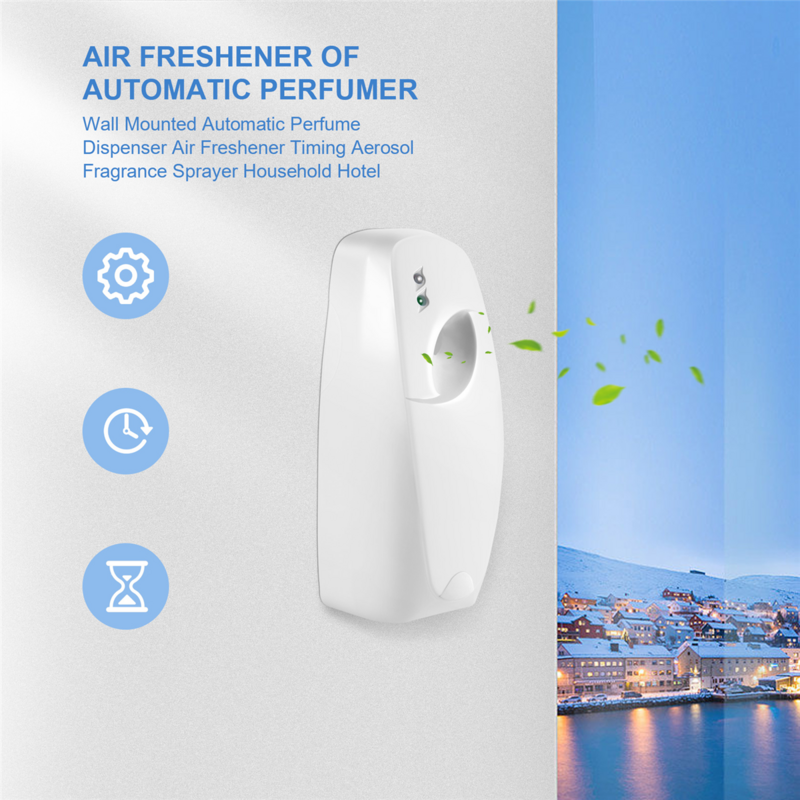 Dispenser parfum otomatis penyegar udara, semprotan pewangi Aerosol untuk tinggi 14Cm (tidak termasuk)