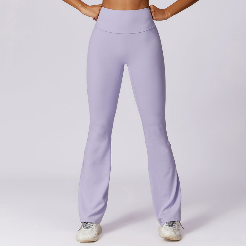Dames Sportbroek Yoga Bell-Bottoms Strakke Scrunch Butt Lifting Dance Hoge Taille Panty Gym Met Ademende Fitness Legging