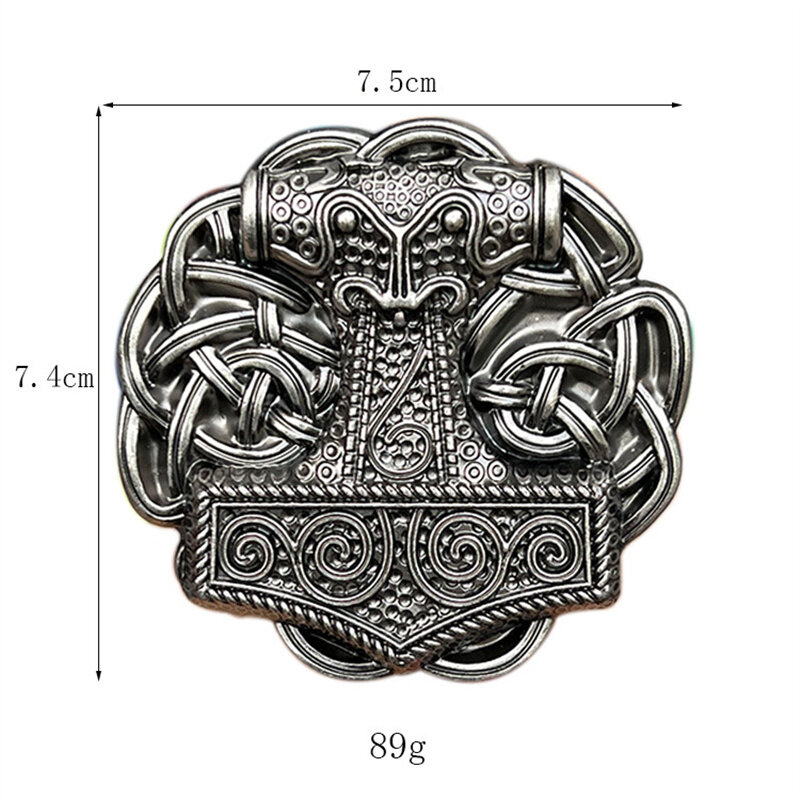 Boucle de ceinture marteau de Thor, style occidental, européen et américain