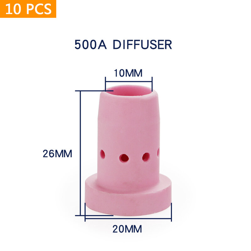 10pcs Panasonic 500A Welding Torch Consumables Binzel Ceramic Gas Diffuser Ceramic Ring for MIG MAG Welding Gun