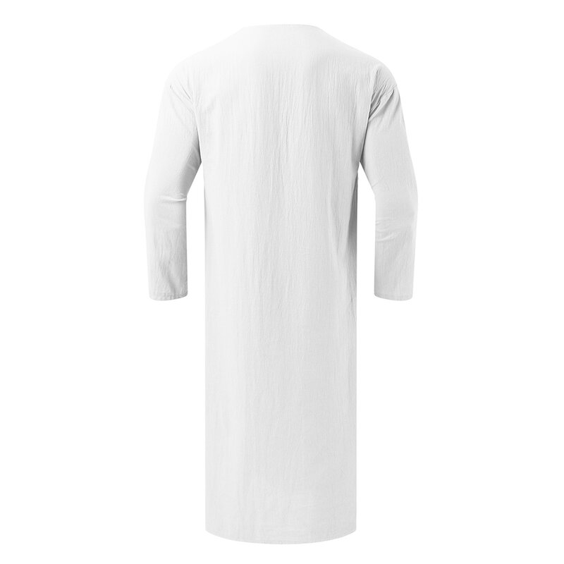 Najwyższej jakości męskie odzież dla muzułmanów Saudi Jubba Kaftan luźna na całej długości Thobe szlafrok wygodny i stylowy