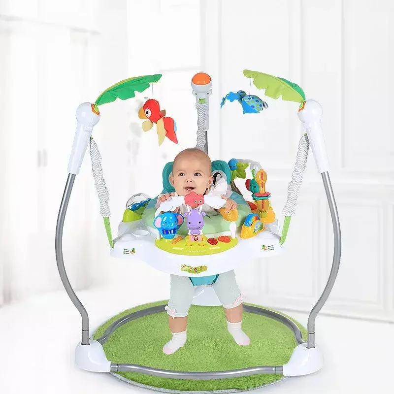Chaise de saut pour bébé avec lumière LED et musique, balançoire, siège rotatif à 360 degrés, jouets pour bébé, joli cadeau d'anniversaire pour enfants, drôle