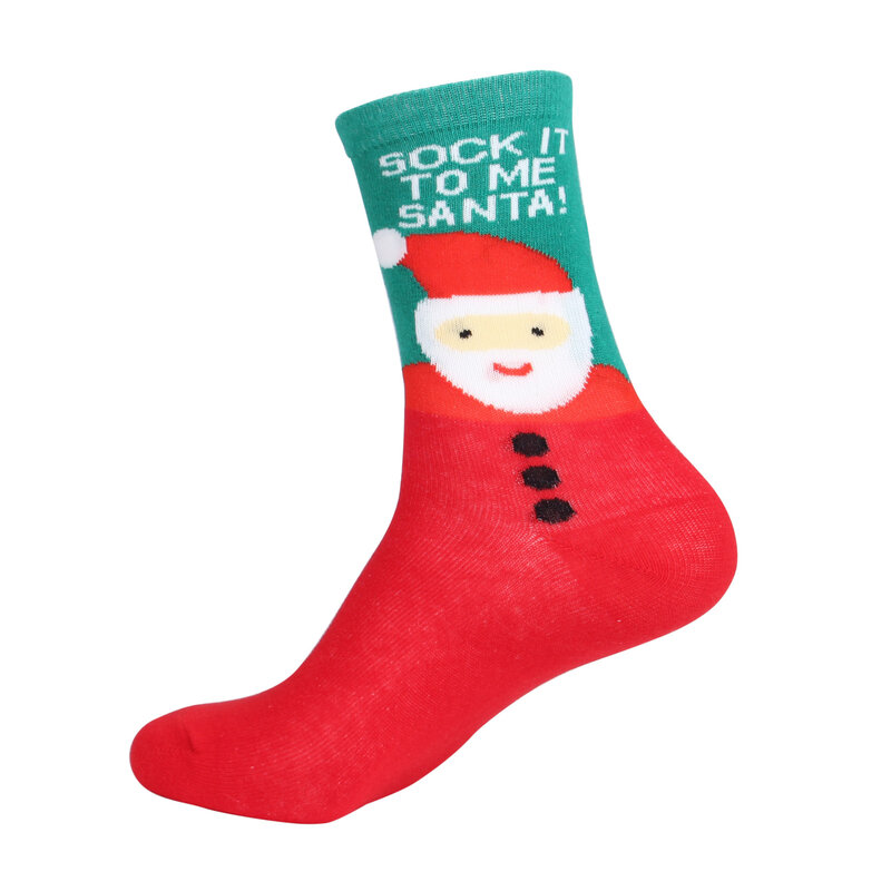 Новое поступление, Мультяшные рождественские носки, женские носки, хлопковые носки с Санта-Клаусом, рождественская елка, с новым годом
