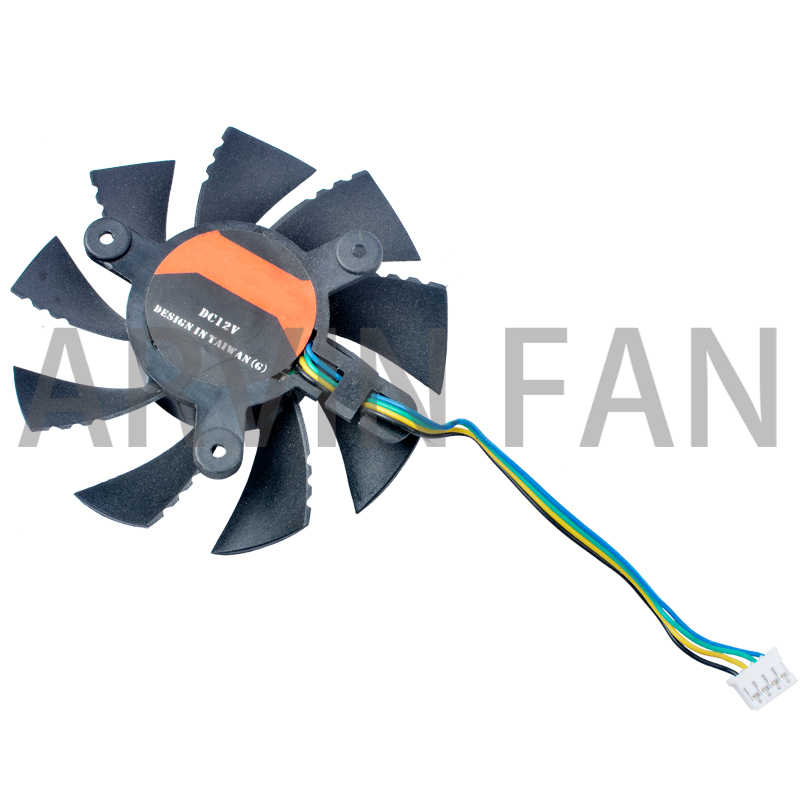 Brand New Original 75mm Diameter 42mm Hole Pitch 12V 4pin Cooling Fan For Colorful GTS450 GT630 Netcom GTX650